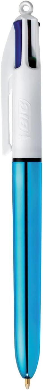 imageBIC 4Color Retractable Ballpoint Pens with 10 mm Medium Point and Assorted Ink Colors 12Count PackMulticolor