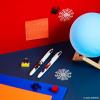imageBIC 4Color Retractable Ballpoint Pen with Marvels SpiderMan Theme Versatile Medium Point 3Count in Assorted Ink2Count Pack of 1