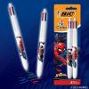 imageBIC 4Color Retractable Ballpoint Pen with Marvels SpiderMan Theme Versatile Medium Point 3Count in Assorted Ink2Count Pack of 1