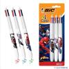 imageBIC 4Color Retractable Ballpoint Pen with Marvels SpiderMan Theme Versatile Medium Point 3Count in Assorted Ink3Count Pack of 1