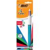 imageBIC 4Color Retractable Ballpoint Pens with 10 mm Medium Point and Assorted Ink Colors 12Count PackGreen