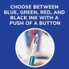 imageBIC 4Color Retractable Ballpoint Pens with 10 mm Medium Point and Assorted Ink Colors 12Count PackGreen