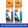 imageBIC 4Color Retractable Ballpoint Pens with 10 mm Medium Point and Assorted Ink Colors 12Count PackGreen