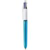 imageBIC 4Color Retractable Ballpoint Pens with 10 mm Medium Point and Assorted Ink Colors 12Count PackMulticolor