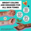 imageBIC BodyMark Party Pack Temporary Tattoo Marker for Skin Premium Brush Tip Gifts for Teens 4 Count Pack