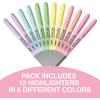 imageBIC Brite Liner Grip Pastel Highlighter Set Chisel Tip 12Count Pack of Pastel Highlighters in Assorted Colors Cute Highlighters for Bullet Journaling Note Taking and More