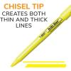 imageBIC Brite Liner Highlighters Chisel Tip 12Count Pack of Yellow Highlighters Ideal Highlighter Set for Organizing and ColoringYellow