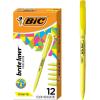 imageBIC Brite Liner Highlighters Chisel Tip 12Count Pack of Yellow Highlighters Ideal Highlighter Set for Organizing and ColoringYellow