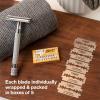 imageBIC Chrome Platinum Double Edge Safety Razor Disposable Single Blades 100 Pack100 Count Pack of 2