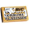 imageBIC Chrome Platinum Double Edge Safety Razor Disposable Single Blades 100 Pack100 Count Pack of 2