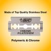 imageBIC Chrome Platinum Double Edge Safety Razor Disposable Single Blades 100 Pack100 Count Pack of 2