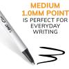 imageBIC Clic Stic Black Retractable Ballpoint Pens Medium Point 10mm 12Count Pack Round Barrel Design for Comfortable WritingBlack
