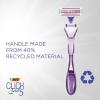 imageBIC Click 5 Soleil Womens Disposable Razors 5 Blades With a Moisture Strip For a Smoother Shave 1 Handle and 3 Cartridges 4 Piece Razor SetSystem
