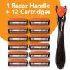 imageBIC Comfort 3 Refillable Refill Razor Cartridges ThreeBlade Disposable Razors for Men Sensitive Skin Razor for a Comfortable Shave 14 Razor Refill CartridgesBlackOrange