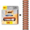 imageBIC Comfort 3 Refillable Refill Razor Cartridges ThreeBlade Disposable Razors for Men Sensitive Skin Razor for a Comfortable Shave 14 Razor Refill CartridgesBlackOrange