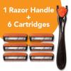 imageBIC Comfort 3 Refillable Refill Razor Cartridges ThreeBlade Disposable Razors for Men Sensitive Skin Razor for a Comfortable Shave 14 Razor Refill CartridgesBlackOrange