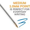 imageBIC Cristal Xtra Smooth Blue Ballpoint Pens Medium Point 10mm 24Count Pack Extra Smooth and Reliable Ballpoint PensBlue