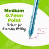 imageBIC Ecolutions Gel Pens Medium Point 10mm 12Count Pack Retractable Assorted Ink Pens Made from 78 OceanBound Recycled Plastic Excluding Ink Cartridge