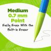 imageBIC Ecolutions Mechanical Pencils with Erasers With Colorful Barrel Medium Point 07mm 24Count Pack Mechanical Pencils Made from 81 Recycled Plastic Excluding Leads and Erasers