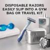 imageBIC Flex 3 Titanium Disposable Razors for Men For a Smooth UltraClose and Comfortable Shave 10 Piece Disposable Razor Set with 3 Blades8 Count Pack of 1