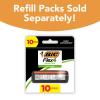 imageBIC Flex 4 Refillable Refill Razor Cartridges for Men LongLasting 4 Blade Razor Heads for Sensitive Skin 10 Refill CartridgesBlackGreen