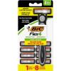 imageBIC Flex 4 Refillable Refill Razor Cartridges for Men LongLasting 4 Blade Razor Heads for Sensitive Skin 10 Refill CartridgesBlackGreen