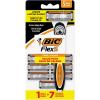 imageBIC Flex 5 Refillable Razors for Men LongLasting 5 Blade Razors for a Smooth and Comfortable Shave 1 Handle and 12 Cartridges 13 Piece Shaving KitBlack