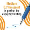 imageBIC Gelocity Pro Gel Pen with 07 mm Medium Point and SmearResistant Ink 12Count in Blue Ink