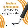 imageBIC Gelocity Pro Retractable Gel Pen with 07 mm Medium Point 12Count in Black Ink for Smooth Writing