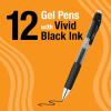 imageBIC Gelocity Pro Retractable Gel Pen with 07 mm Medium Point 12Count in Black Ink for Smooth Writing