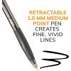 imageBIC Glide Black Retractable Ballpoint Pens Medium Point 10mm 4Count Pack Ultra Smooth Writing Black PensBlack