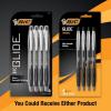 imageBIC Glide Black Retractable Ballpoint Pens Medium Point 10mm 4Count Pack Ultra Smooth Writing Black PensBlack