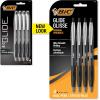 imageBIC Glide Black Retractable Ballpoint Pens Medium Point 10mm 4Count Pack Ultra Smooth Writing Black PensBlack