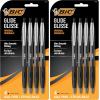 imageBIC Glide Black Retractable Ballpoint Pens Medium Point 10mm 4Count Pack Ultra Smooth Writing Black PensBlack