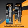 imageBIC Glide Bold Black Ballpoint Pens Bold Point 16mm 2Count Pack Retractable Ballpoint Pens With Comfortable Full Grip
