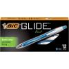 imageBIC Glide Exact Blue Retractable Ballpoint Pens Fine Point 07mm 12Count Pack Ultra Smooth Writing Blue PensBlue