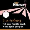 imageBIC Intensity 2 in 1 Dual Tip Fineliner Pens Fine Tip 07mm and Flexible Brush 37mm Assorted Pastel Colors 6Count Pack