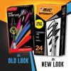 imageBIC Intensity Black Permanent Markers Fine Point 24Count Pack of Black Markers With NonSlip Grip for Comfort and Control