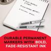 imageBIC Intensity Black Permanent Markers Ultra Fine Point 12Count Pack of Black Markers With NonSlip Grip for Comfort and Control