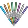 imageBIC Intensity Metallic Permanent Markers Fine Point 8Count Pack of Metallic Markers With NonSlip Grip for Comfort and Control