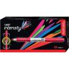 imageBIC Intensity Red Permanent Markers Fine Point 12Count Pack of Red Markers With NonSlip Grip for Comfort and Control