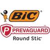 imageBIC PrevaGuard Round Stic Ballpoint Pen With Builtin Protection To Suppress Bacteria Growth Medium Point 10 mm Black 60Count60 Count Pack of 1