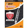 imageBIC PrevaGuard Round Stic Ballpoint Pen With Builtin Protection To Suppress Bacteria Growth Medium Point 10 mm Black 60Count60 Count Pack of 2