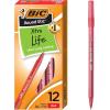 imageBIC Round Stic Xtra Life Ballpoint Pen Ultra Long Lasting and Consistent Ink Flow 60Count in Black InkRed