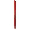 imageBIC Soft Feel Red Retractable Ballpoint Pens Medium Point 10mm 12Count Pack Red Pens With SoftTouch Comfort Grip