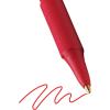 imageBIC Soft Feel Red Retractable Ballpoint Pens Medium Point 10mm 12Count Pack Red Pens With SoftTouch Comfort Grip