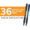 imageBIC Soft Feel Retractable Ballpoint Pen with 10 mm Medium Point and NoSlip Grip 36Count in Assorted Ink