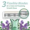 imageBIC Soleil Escape Scented Womens Disposable Razors 3 Blades Comfortable Shave Lavender ampamp Eucalyptus Scented Handle Shaving Razors for Women 4 Count4 Count Pack of 1