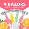 imageBIC Soleil Escape Scented Womens Disposable Razors 4 Blades Comfortable Shave Citrus Scented Handle Shaving Razors for Women 4 Count1 Count Pack of 4