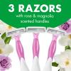 imageBIC Soleil Escape Womens Disposable Razors 3 Blades for a Comfortable Shave Pack of Rose and Magnolia Scented Handle Shaving Razors for Women 3 Count1 Count Pack of 3